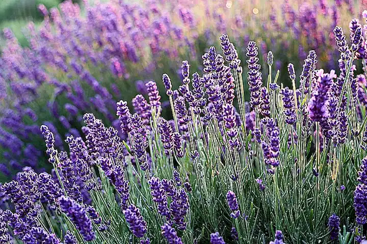 Lavanda con colores morados